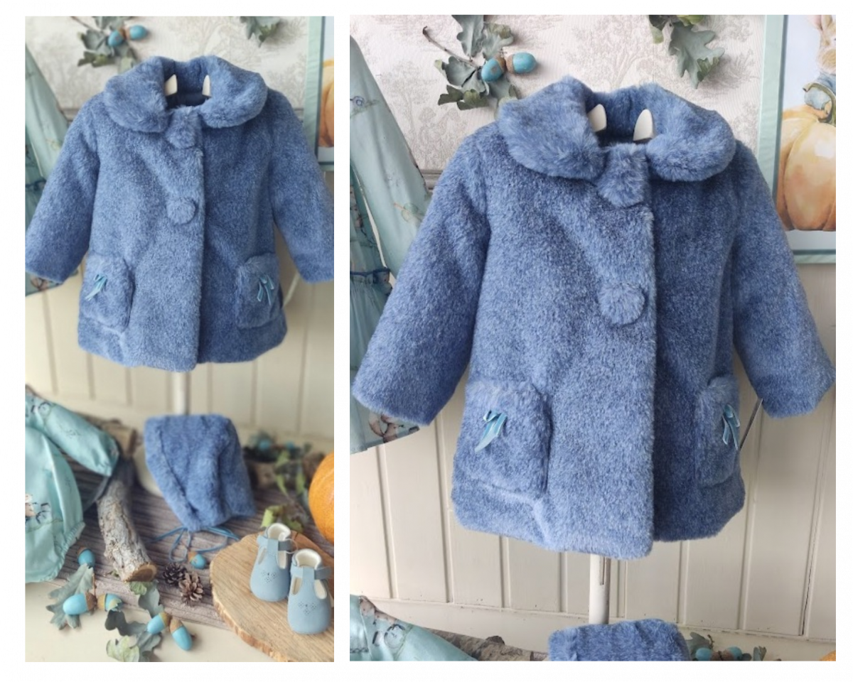 abrigo marta y paula niña azul